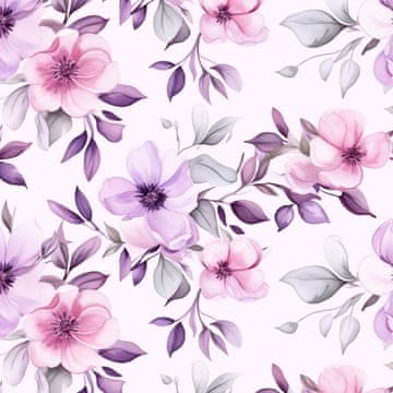 Royal Samt Stoff Polyester Zum Nähen - Motiv Blumen - RDX2526