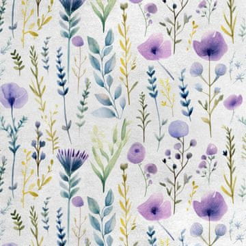 Royal Samt Stoff Polyester Zum Nähen - Motiv Blumen - RDX2566