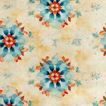Royal Samt Stoff Polyester Zum Nähen - Motiv Blumen - RDX2223