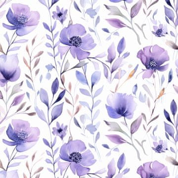 Royal Samt Stoff Polyester Zum Nähen - Motiv Blumen - RDX2530