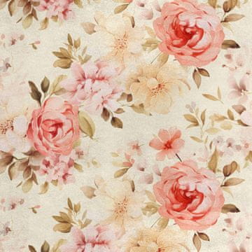Royal Samt Stoff Polyester Zum Nähen - Motiv Blumen - RDX2220