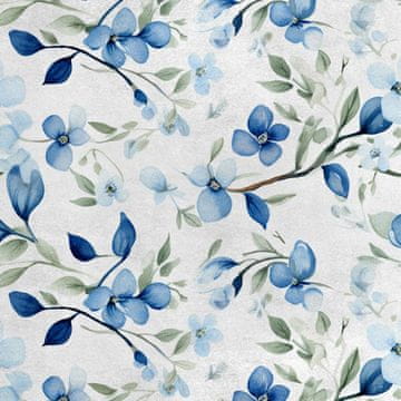 Royal Samt Stoff Polyester Zum Nähen - Motiv Blumen - RDX2682