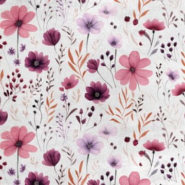 Royal Samt Stoff Polyester Zum Nähen - Motiv Blumen - RDX2337