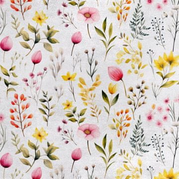 Royal Samt Stoff Polyester Zum Nähen - Motiv Blumen - RDX2294