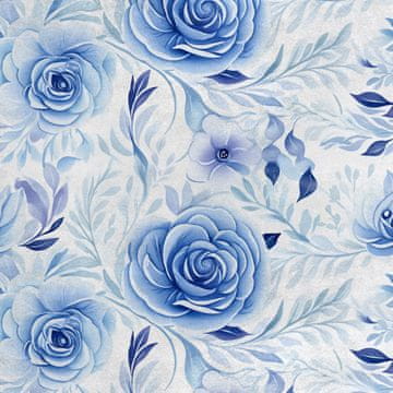 Royal Samt Stoff Polyester Zum Nähen - Motiv Blumen - RDX2404