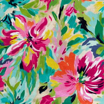 Royal Samt Stoff Polyester Zum Nähen - Motiv Blumen - RDX2073