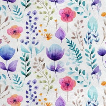 Royal Samt Stoff Polyester Zum Nähen - Motiv Blumen - RDX2425