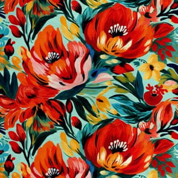 Royal Samt Stoff Polyester Zum Nähen - Motiv Blumen - RDX2345