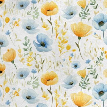 Royal Samt Stoff Polyester Zum Nähen - Motiv Blumen - RDX2515