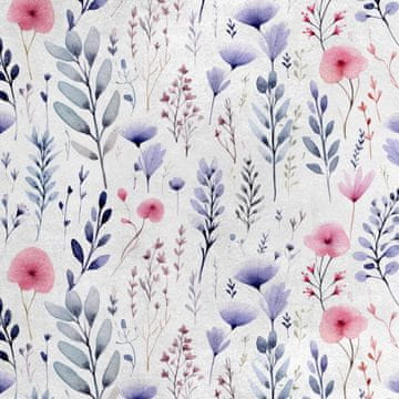 Royal Samt Stoff Polyester Zum Nähen - Motiv Blumen - RDX2615