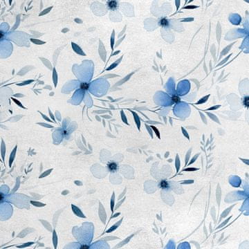 Royal Samt Stoff Polyester Zum Nähen - Motiv Blumen - RDX2665