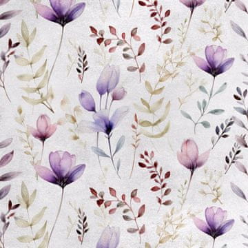 Royal Samt Stoff Polyester Zum Nähen - Motiv Blumen - RDX2079