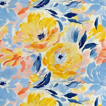 Royal Samt Stoff Polyester Zum Nähen - Motiv Blumen - RDX2470