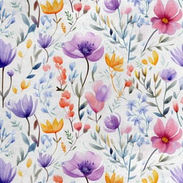 Royal Samt Stoff Polyester Zum Nähen - Motiv Blumen - RDX2622
