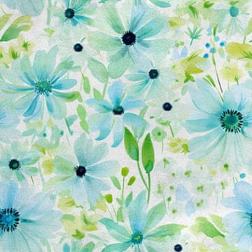 Royal Samt Stoff Polyester Zum Nähen - Motiv Blumen - RDX2240