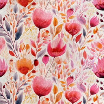 Royal Samt Stoff Polyester Zum Nähen - Motiv Blumen - RDX2061