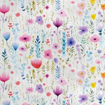 Royal Samt Stoff Polyester Zum Nähen - Motiv Blumen - RDX2103