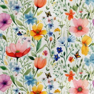 Royal Samt Stoff Polyester Zum Nähen - Motiv Blumen - RDX2224