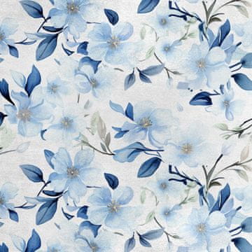 Royal Samt Stoff Polyester Zum Nähen - Motiv Blumen - RDX2381