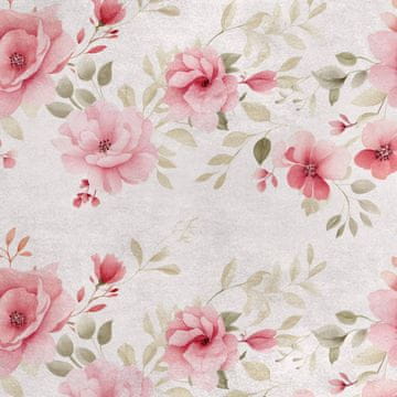 Royal Samt Stoff Polyester Zum Nähen - Motiv Blumen - RDX2190