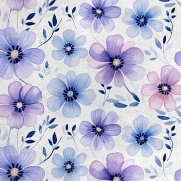 Royal Samt Stoff Polyester Zum Nähen - Motiv Blumen - RDX2184