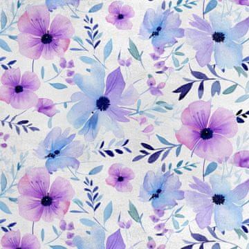 Royal Samt Stoff Polyester Zum Nähen - Motiv Blumen - RDX2016