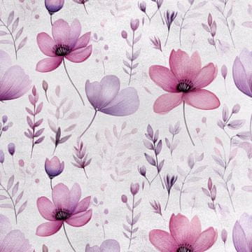 Royal Samt Stoff Polyester Zum Nähen - Motiv Blumen - RDX2679