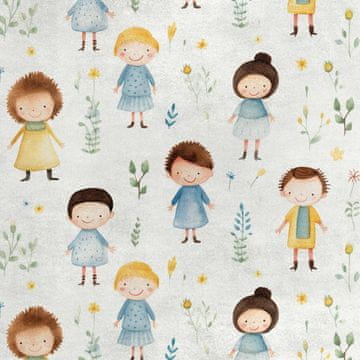 Royal Samt Stoff Polyester Zum Nähen - Motiv Kinder - RDX2401