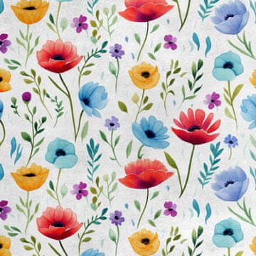 Royal Samt Stoff Polyester Zum Nähen - Motiv Blumen - RDX2437