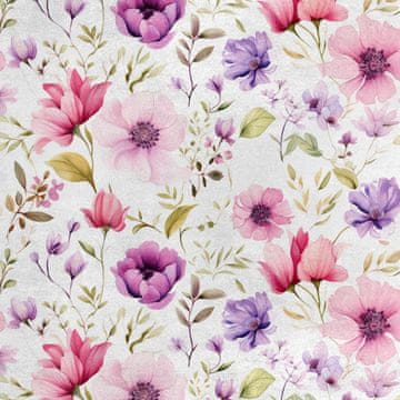 Royal Samt Stoff Polyester Zum Nähen - Motiv Blumen - RDX2275