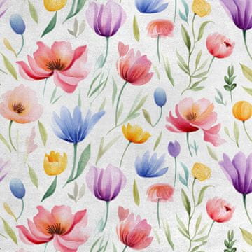 Royal Samt Stoff Polyester Zum Nähen - Motiv Blumen - RDX2664