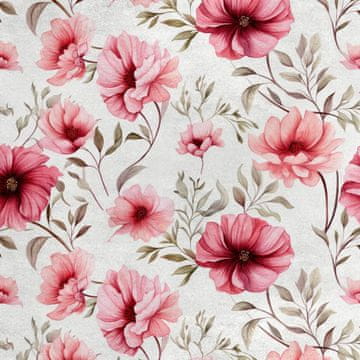 Royal Samt Stoff Polyester Zum Nähen - Motiv Blumen - RDX2102