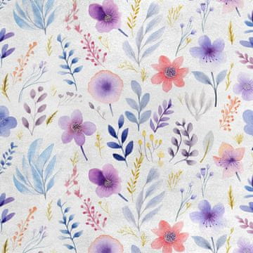 Royal Samt Stoff Polyester Zum Nähen - Motiv Blumen - RDX2330
