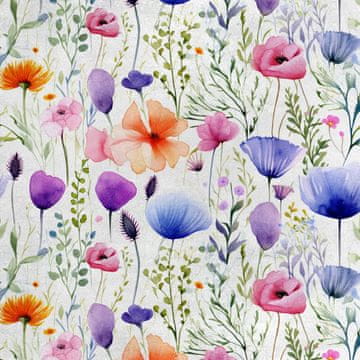 Royal Samt Stoff Polyester Zum Nähen - Motiv Blumen - RDX2435