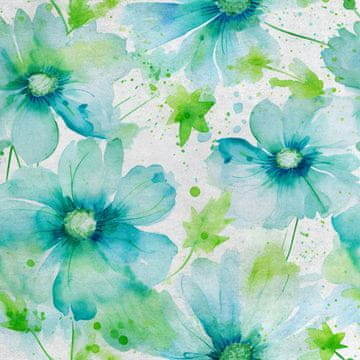 Royal Samt Stoff Polyester Zum Nähen - Motiv Blumen - RDX2573