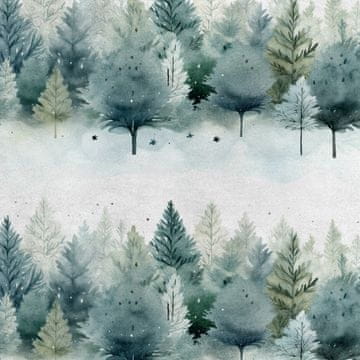 Royal Samt Stoff Polyester Zum Nähen - Motiv Landschaft - RDX2646