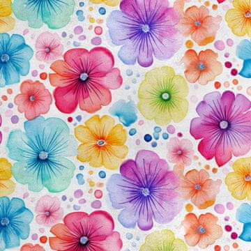 Royal Samt Stoff Polyester Zum Nähen - Motiv Blumen - RDX2205