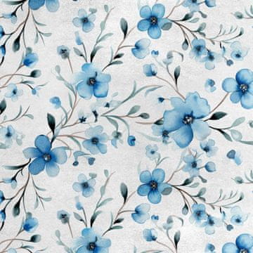 Royal Samt Stoff Polyester Zum Nähen - Motiv Blumen - RDX2660