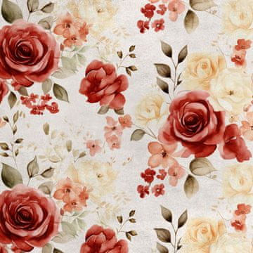 Royal Samt Stoff Polyester Zum Nähen - Motiv Blumen - RDX2510