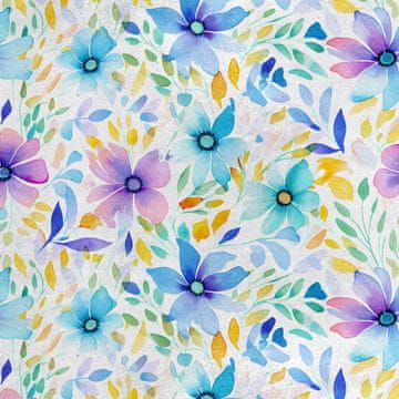Royal Samt Stoff Polyester Zum Nähen - Motiv Blumen - RDX2233