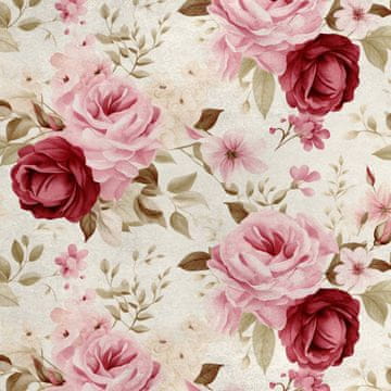 Royal Samt Stoff Polyester Zum Nähen - Motiv Blumen - RDX2181