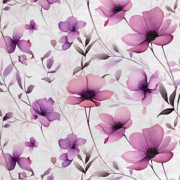 Royal Samt Stoff Polyester Zum Nähen - Motiv Blumen - RDX2669