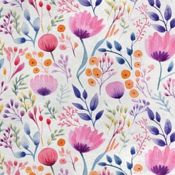 Royal Samt Stoff Polyester Zum Nähen - Motiv Blumen - RDX2661