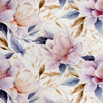 Royal Samt Stoff Polyester Zum Nähen - Motiv Blumen - RDX2415