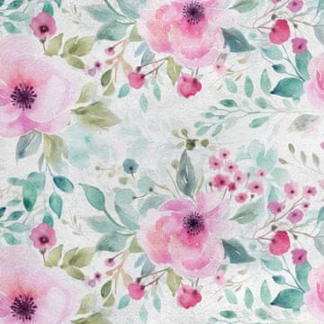 Royal Samt Stoff Polyester Zum Nähen - Motiv Blumen - RDX2150