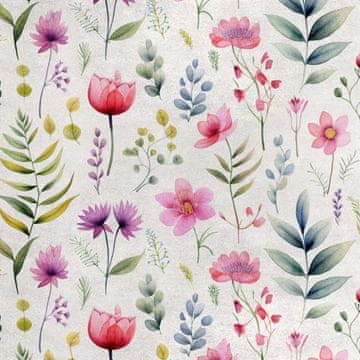 Royal Samt Stoff Polyester Zum Nähen - Motiv Blumen - RDX2035
