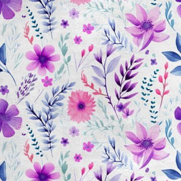 Royal Samt Stoff Polyester Zum Nähen - Motiv Blumen - RDX2419