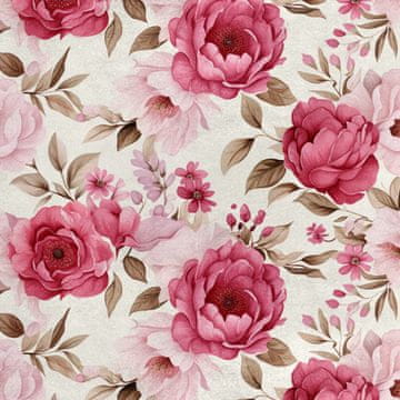 Royal Samt Stoff Polyester Zum Nähen - Motiv Blumen - RDX2480