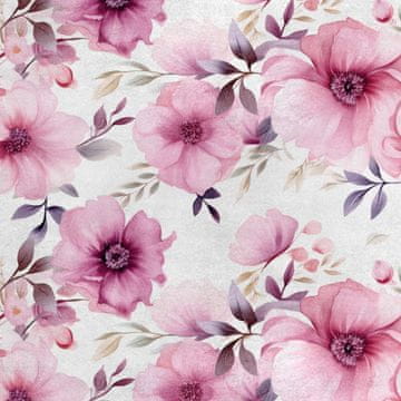 Royal Samt Stoff Polyester Zum Nähen - Motiv Blumen - RDX2507