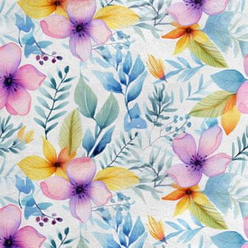 Royal Samt Stoff Polyester Zum Nähen - Motiv Blumen - RDX2276